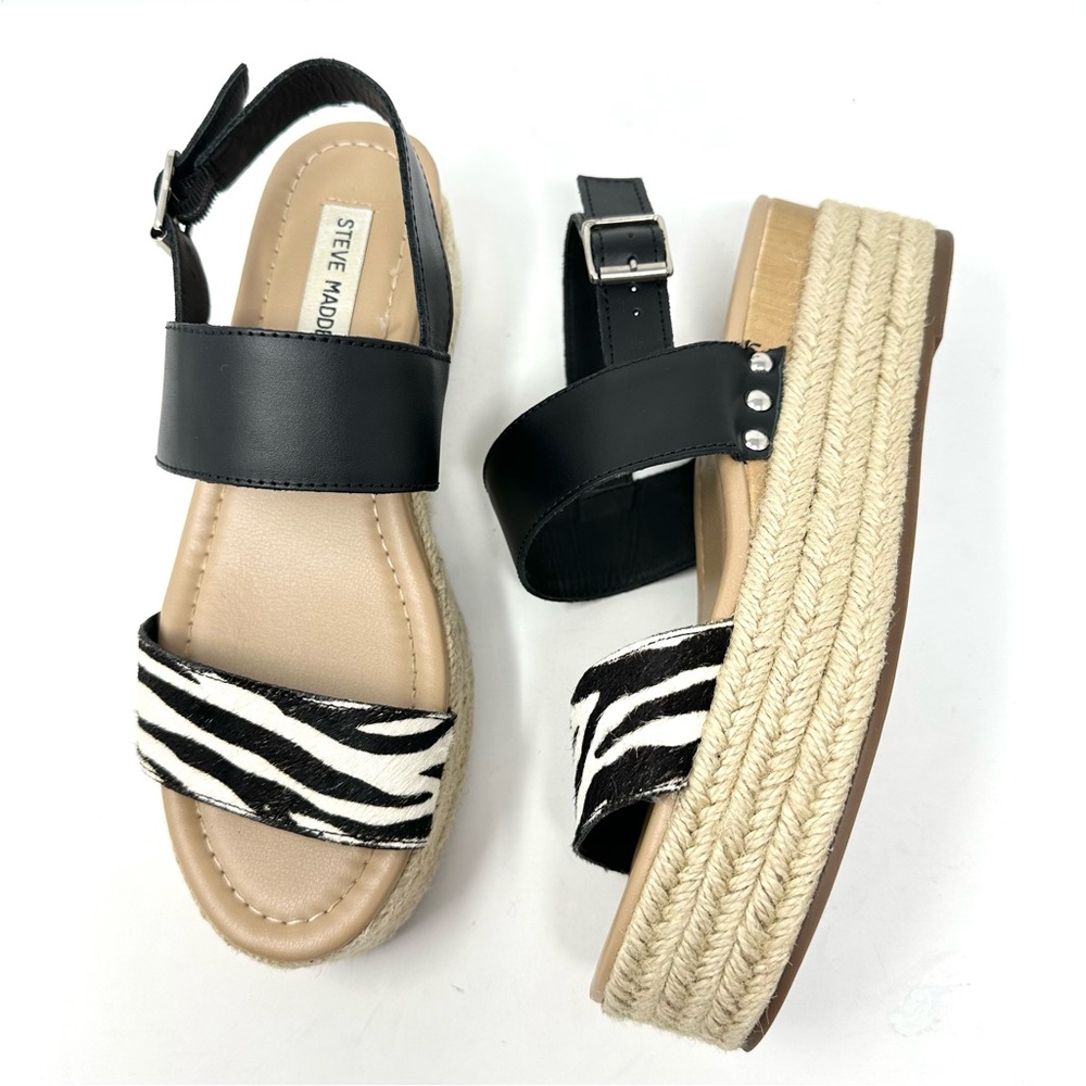 Steve Madden Fifer Women's Leather Platform Sanda… - image 6